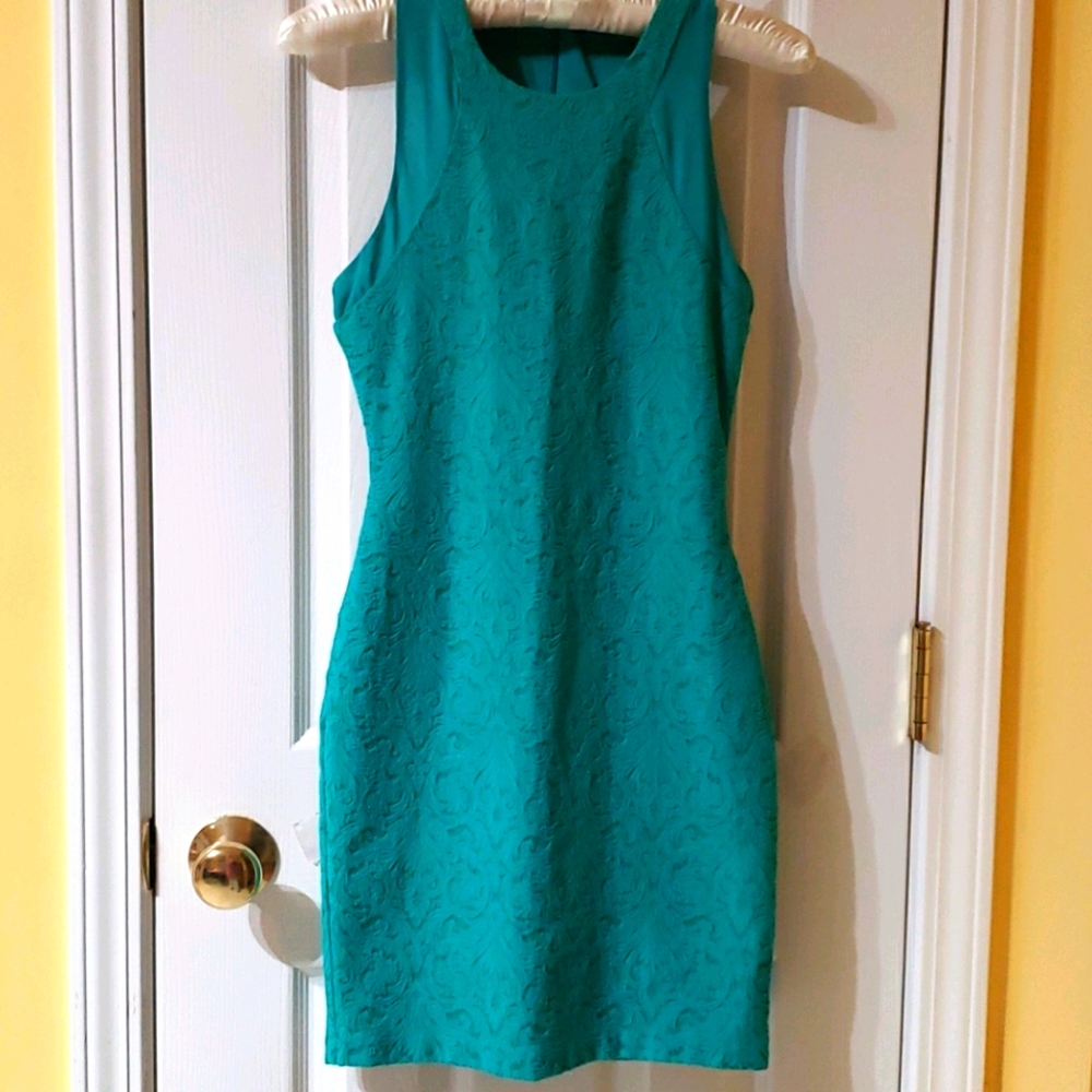 Zara Trafaluc green bodycon sz XS